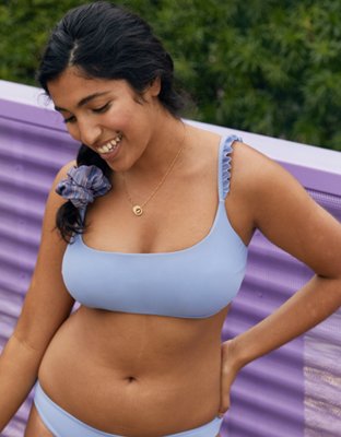 Aerie Ruffle Scoop Bikini Top