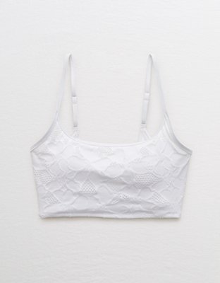 Aerie Jacquard Longline Scoop Bikini Top