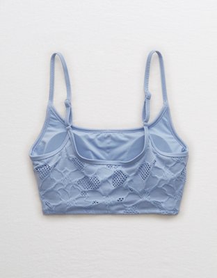 Aerie Jacquard Longline Scoop Bikini Top
