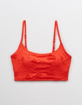 Aerie Jacquard Longline Scoop Bikini Top