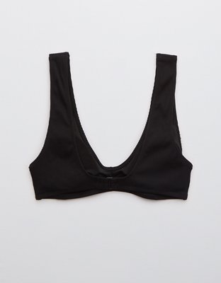 Aerie Ribbed Wide Strap Plunge Bikini Top
