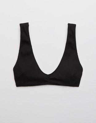 Aerie Ribbed Wide Strap Plunge Bikini Top