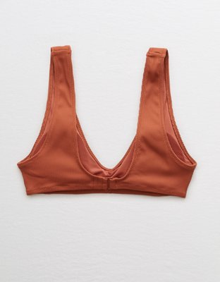 Aerie Ribbed Wide Strap Plunge Bikini Top