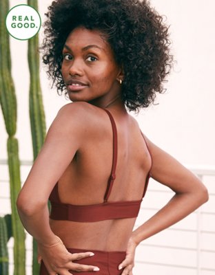 Aerie Longline V Scoop Bikini Top