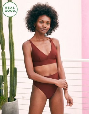 Aerie Longline V Scoop Bikini Top