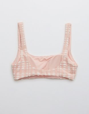 Aerie Plaid Wide Strap Scoop Bikini Top