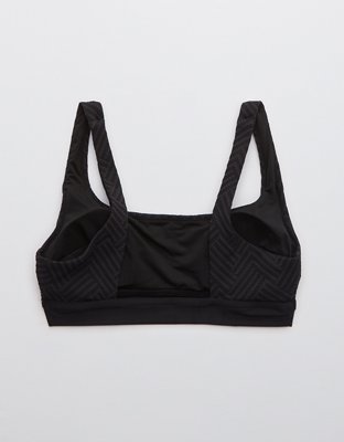 Aerie Jacquard Banded Wide Strap Scoop Bikini Top