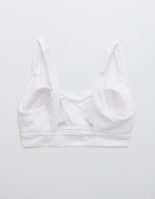 Aerie Jacquard Banded Wide Strap Scoop Bikini Top