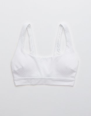 Aerie Jacquard Banded Wide Strap Scoop Bikini Top