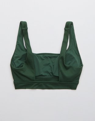 Aerie Waffle Banded Wide Strap Scoop Bikini Top