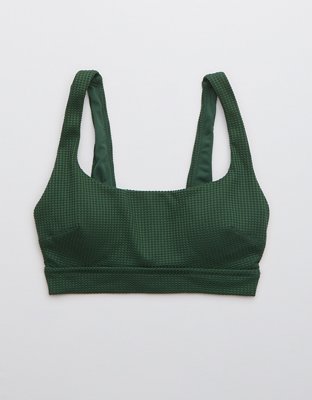 Aerie Waffle Banded Wide Strap Scoop Bikini Top
