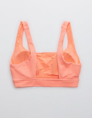 Aerie Waffle Banded Wide Strap Scoop Bikini Top