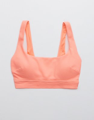 Aerie Waffle Banded Wide Strap Scoop Bikini Top