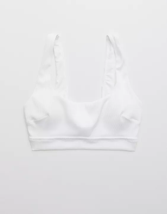Aerie Ribbed Banded Wide Strap Scoop Bikini Top