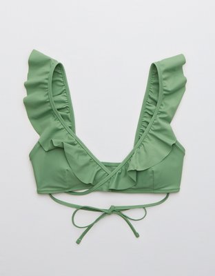 Shop Aerie Crossover Keyhole Halter Bikini Top online