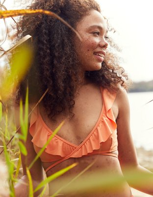 Aerie Ruffle Wrap Bikini Top