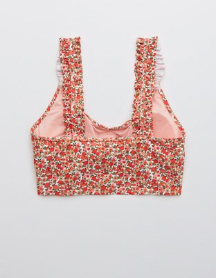Aerie Ruffle Longline Scoop Bikini Top