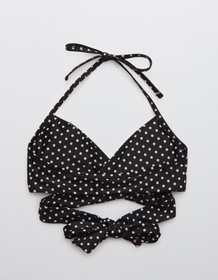 Aerie Printed Wrap Halter Bikini Top
