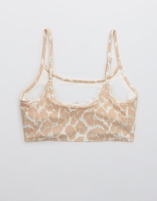 Aerie Leopard Longline Scoop Bikini Top