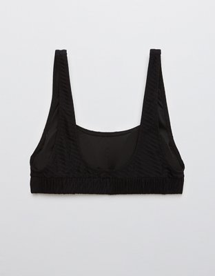 Aerie Jacquard Scrunchie Scoop Bikini Top