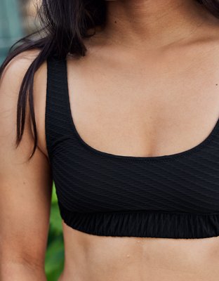 Aerie Jacquard Scrunchie Scoop Bikini Top