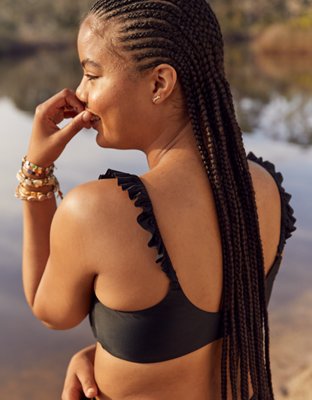 Aerie Ruffle Scoop Bikini Top