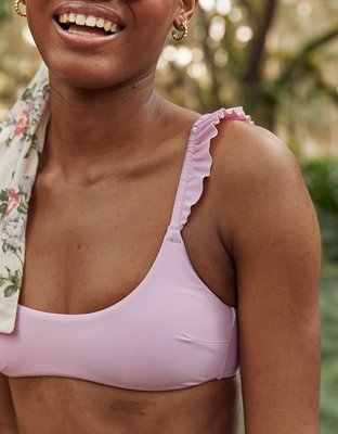 Aerie Ruffle Scoop Bikini Top
