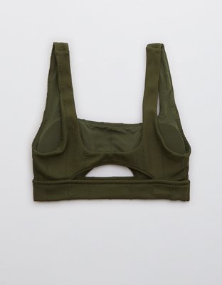 Aerie Crinkle Cut Out Scoop Bikini Top