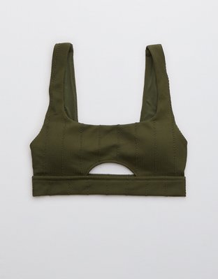 Aerie Crinkle Cut Out Scoop Bikini Top