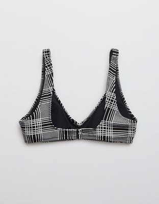 Aerie Jacquard Scoop Plunge Bikini Top
