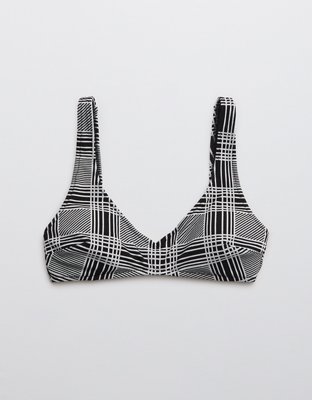 Aerie Jacquard Scoop Plunge Bikini Top