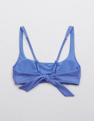 Aerie Ribbed Shine Tie Back Scoop Top