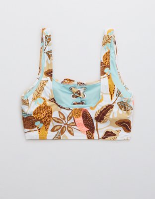 Aerie Grommet Longline Scoop Bikini Top