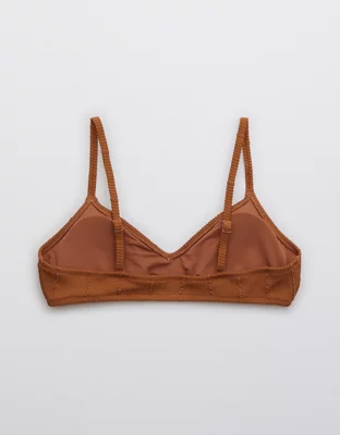 Aerie Crinkle V Scoop Bikini Top