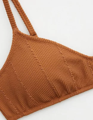 Aerie Crinkle V Scoop Bikini Top