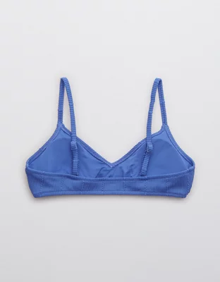 Aerie Crinkle V Scoop Bikini Top