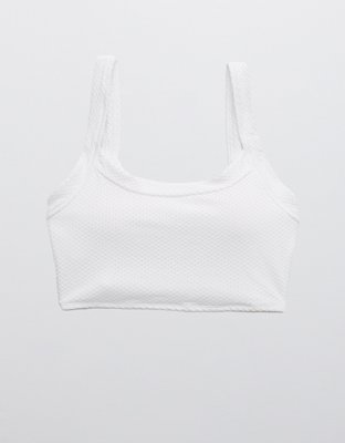 Aerie Jacquard Longline Scoop Bikini Top
