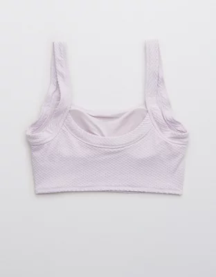 Aerie Jacquard Longline Scoop Bikini Top