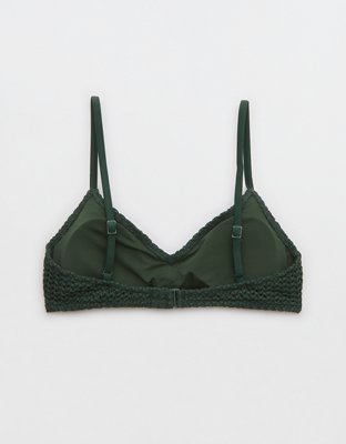 Aerie Textured V Scoop Triangle Bikini Top