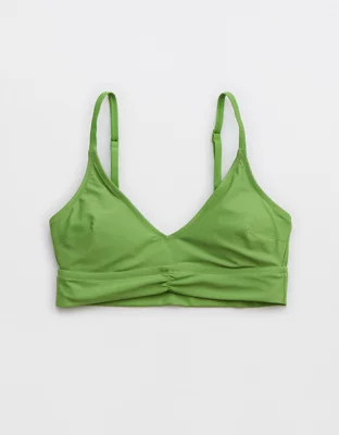 Aerie Ruched Longline Bikini Top
