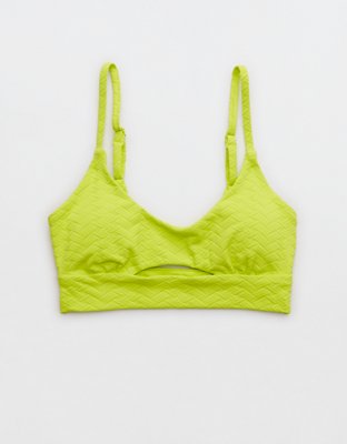 Aerie Jacquard Cut Out Scoop Bikini Top