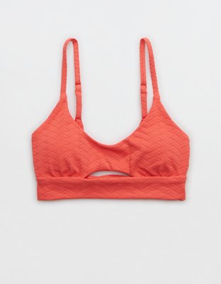 Aerie Jacquard Cut Out Scoop Bikini Top