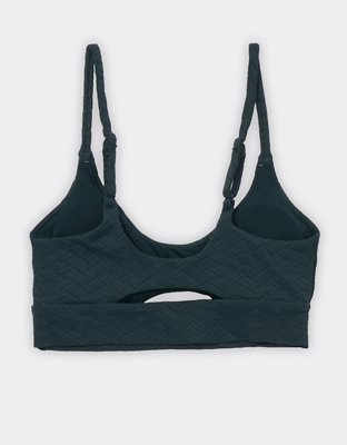 Aerie Jacquard Cut Out Scoop Bikini Top