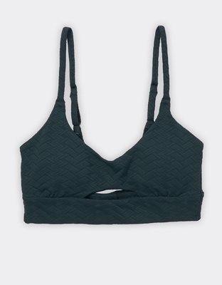 Aerie Jacquard Cut Out Scoop Bikini Top