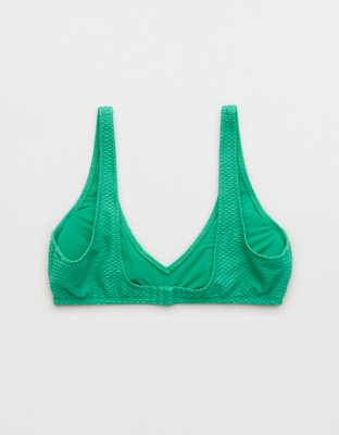 Aerie Jacquard Voop Plunge Bikini Top
