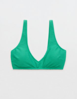 Aerie Jacquard Voop Plunge Bikini Top