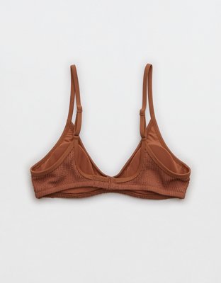 Aerie Crinkle Voop Binding Bikini Top