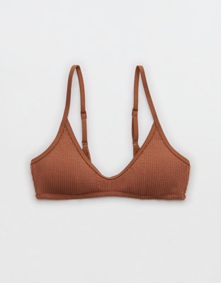 Aerie Crinkle Voop Binding Bikini Top