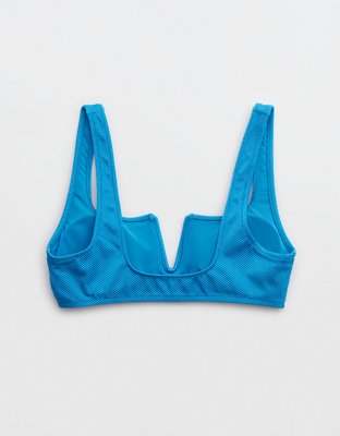 Aerie Shine Pique V Wire Scoop Bikini Top