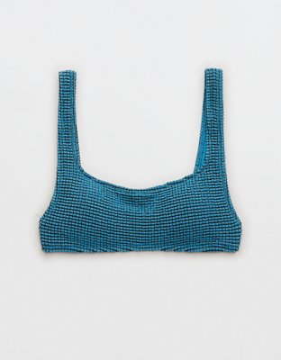 Aerie Lurex Crinkle Scoop Bikini Top
